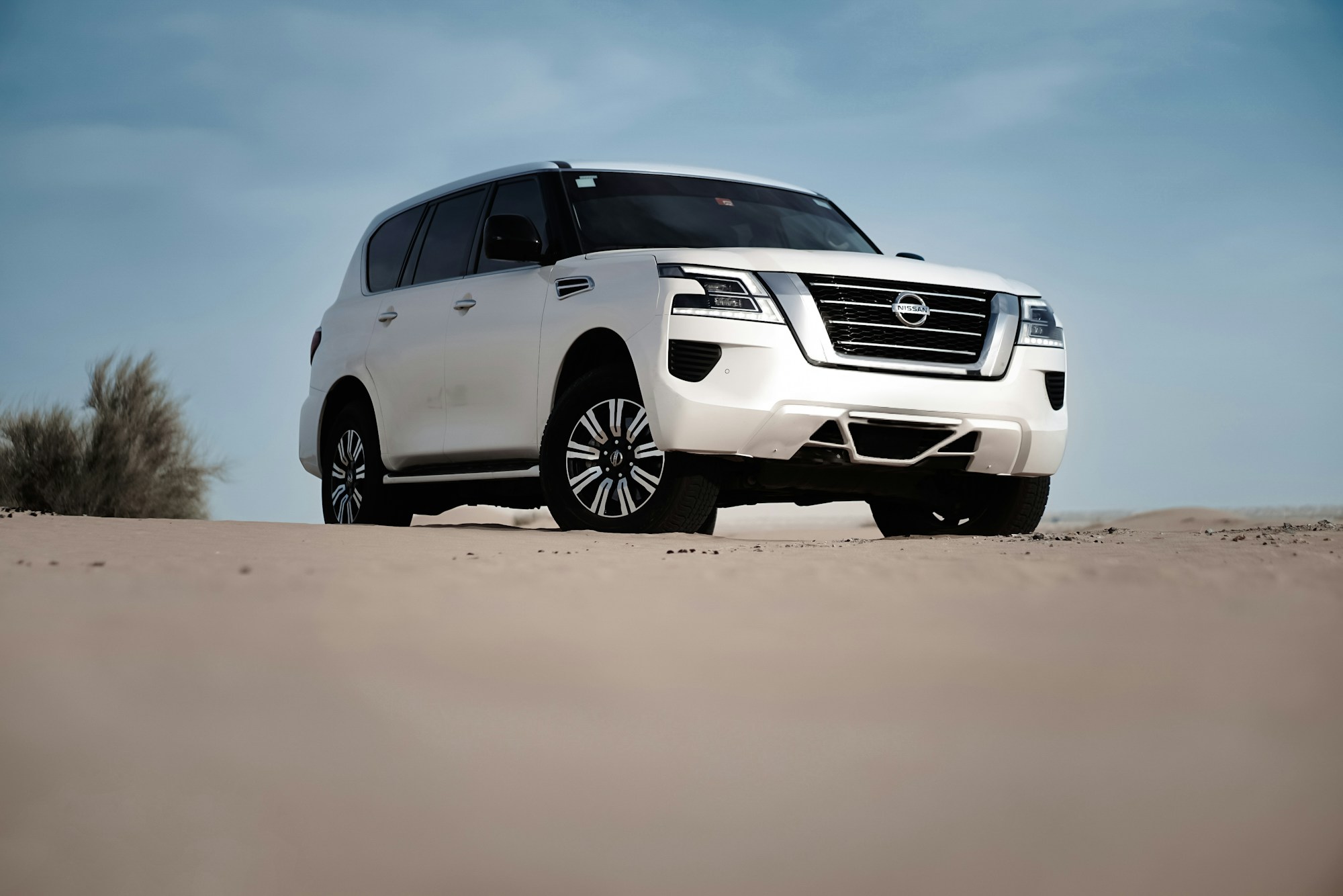 SUV driving on an open road